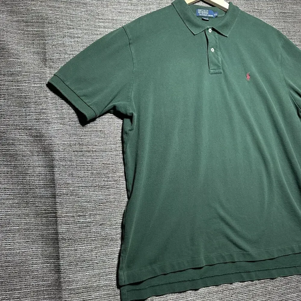 Polo by Ralph Lauren Shirt Men's 2XL Green Short Sleeve Casual